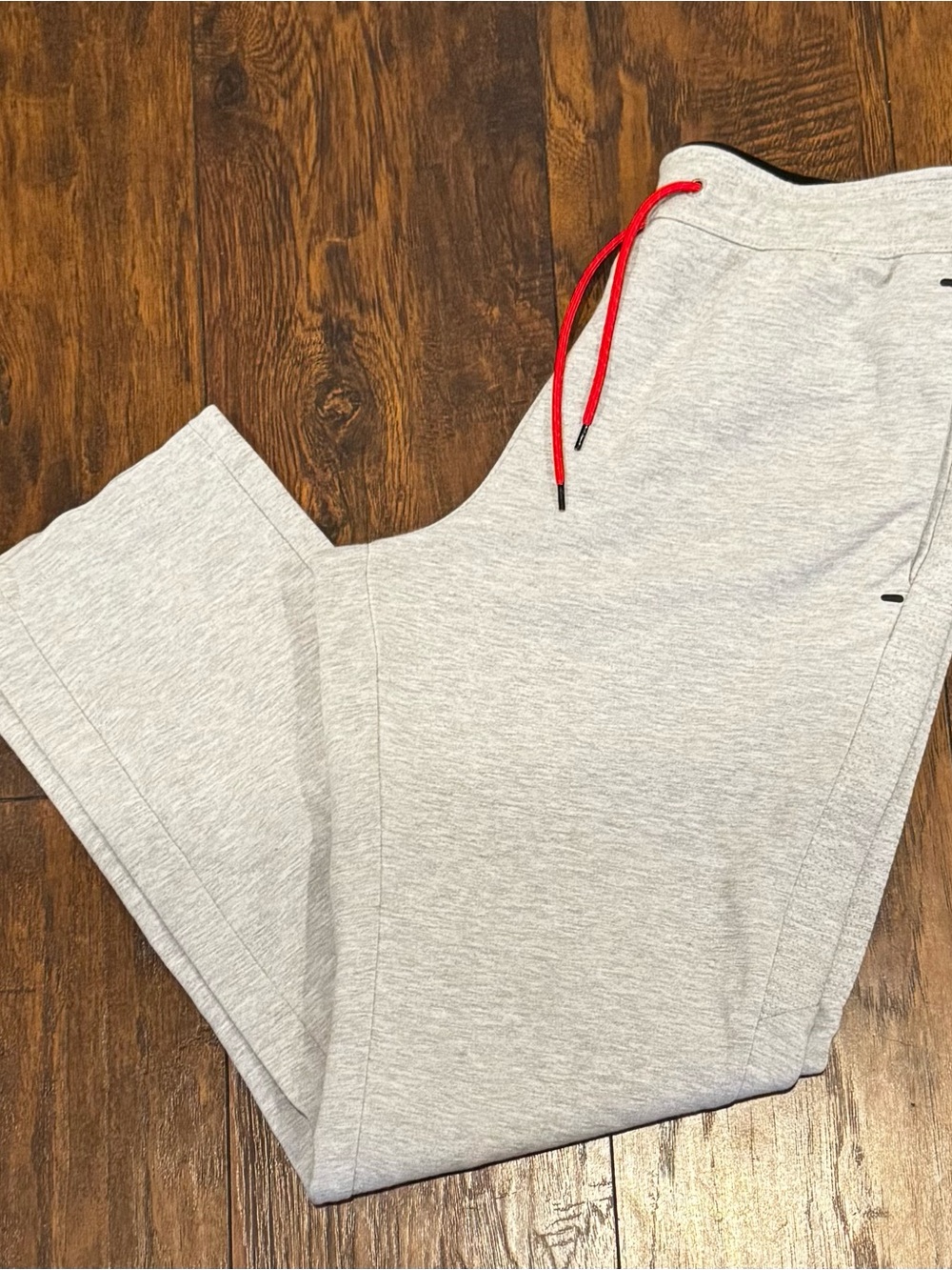 Reebok Men’s Small Gray Sweatpants Joggers Red Drawstring Athletic Pants